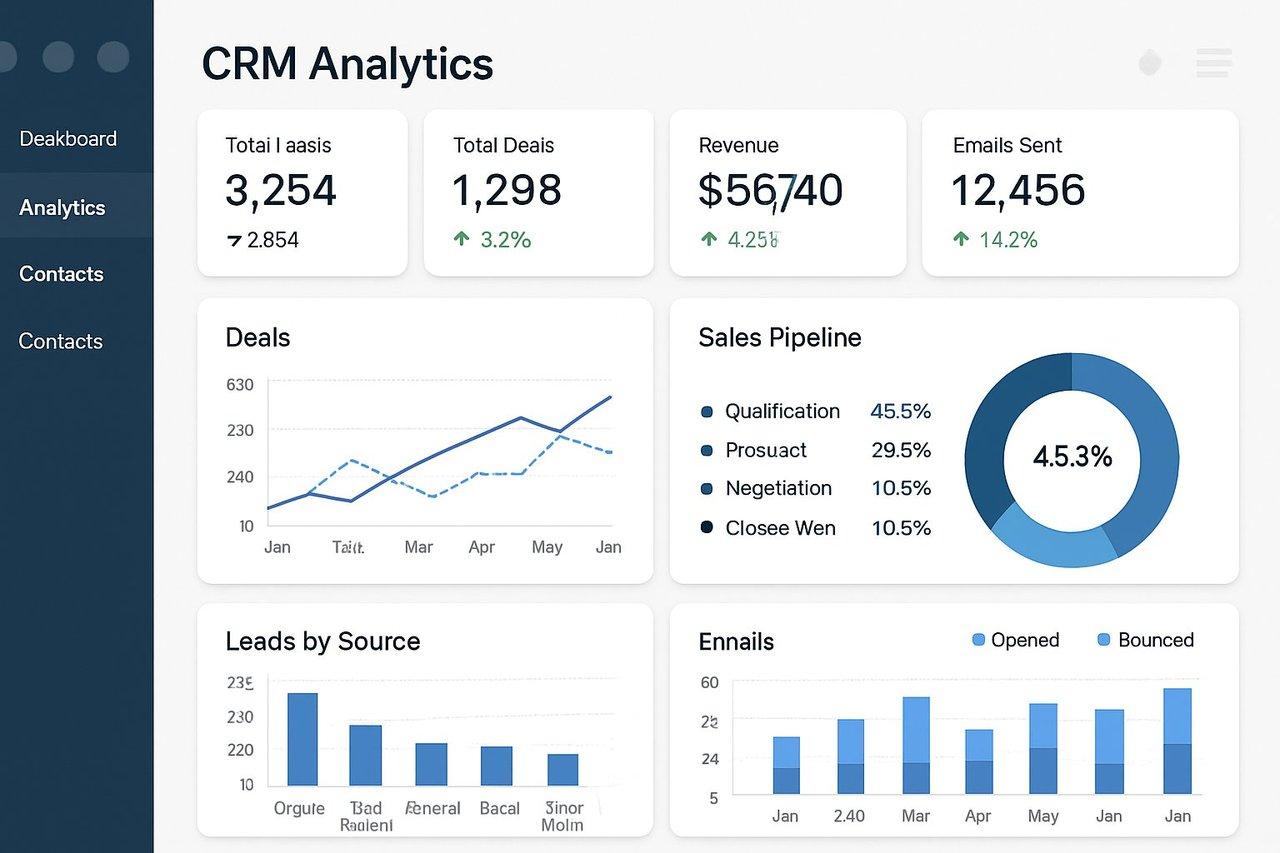 Tableau de bord CRM analytics affichant des indicateurs clés comme le Customer Health Score et le CES.