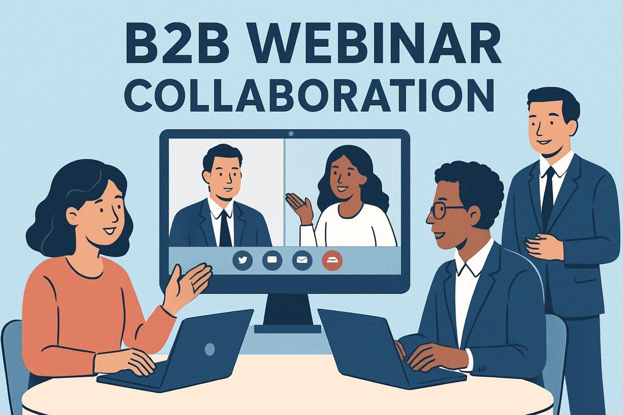 Webinaire B2B collaboratif avec clients ambassadeurs, illustrant la fidélisation automatisée en pratique.